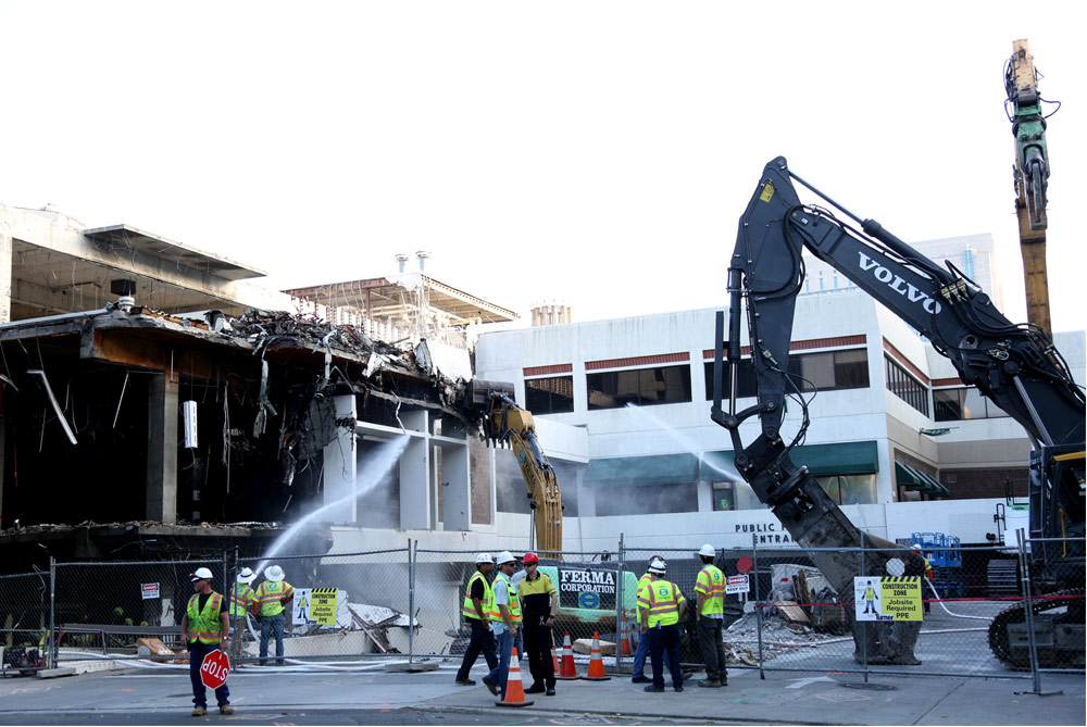 Construction began on the new Kings Arena in August, with the demolition of the structure at the corner of 5th and L. - Photo courtesy of SacramentoESC.com